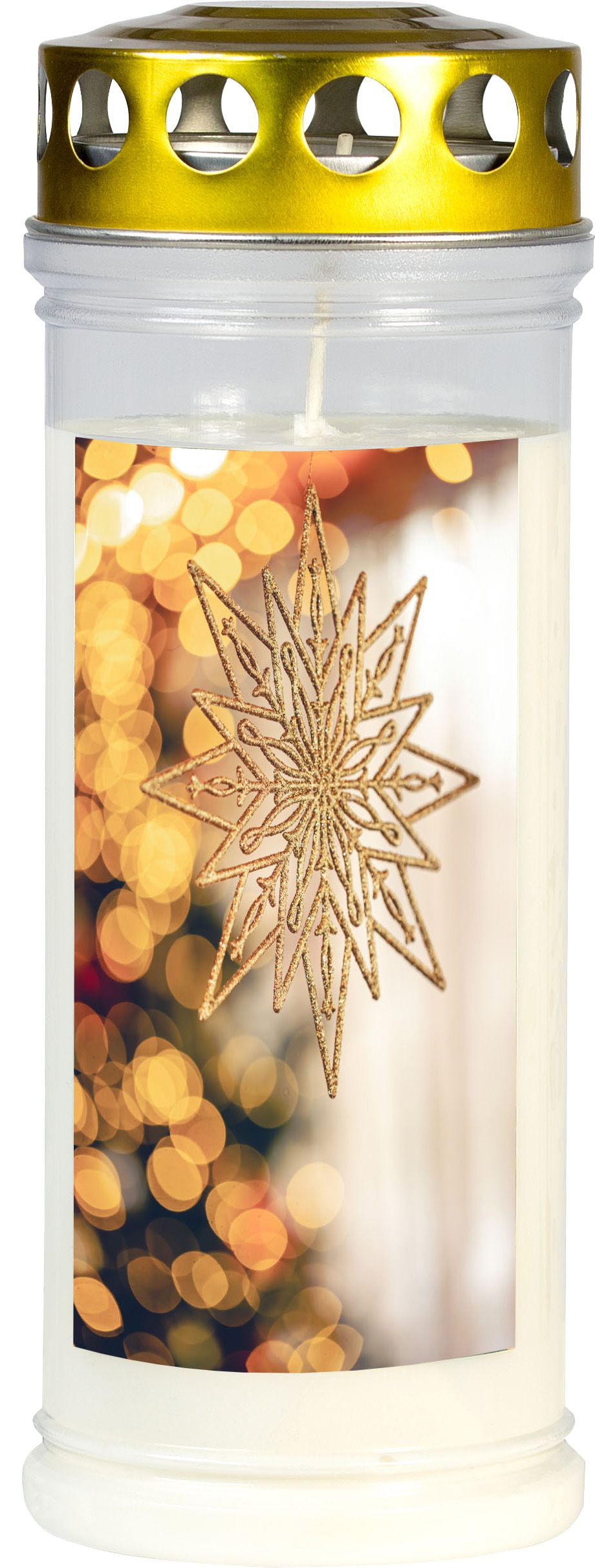 Candle grave 7D Glitter star (Winter) 12/ca