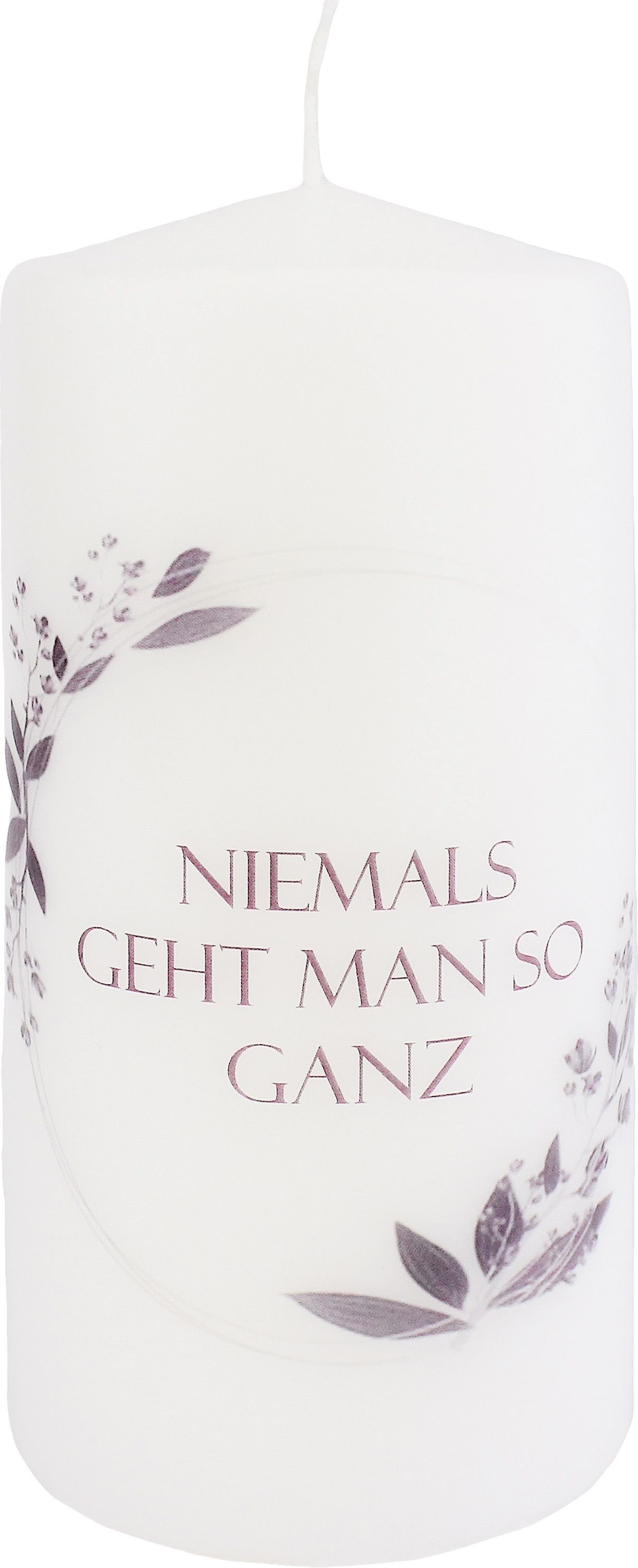 Candle Grief „Niemals geht man…“ H150 Ø68mm