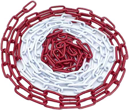 Catena acciaio zincato bianco/rosso 5mm 30m