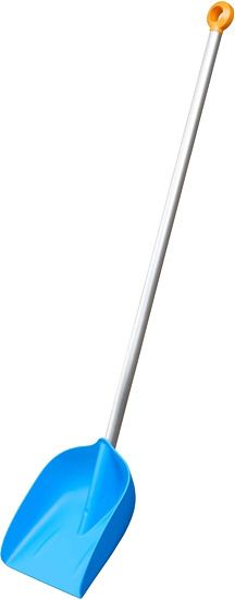 Bambini FISK Pala da neve plastica con manico in metallo blu