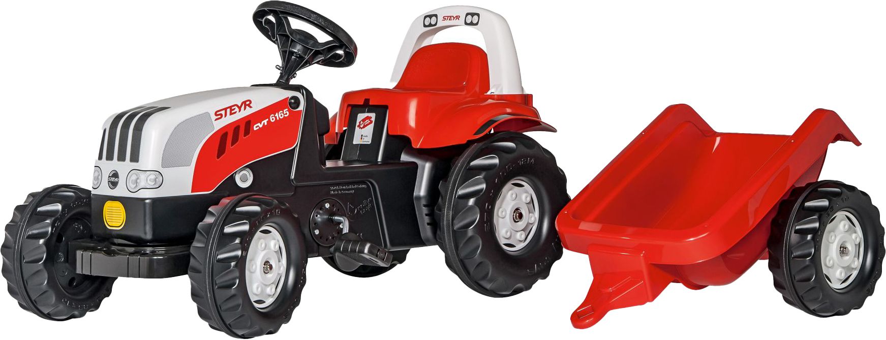 Kinder Traktor rollyKid Steyr 6165 CVT mit Hänger