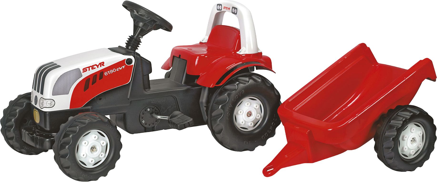 Kinder Traktor rollyKid-X mit Hänger