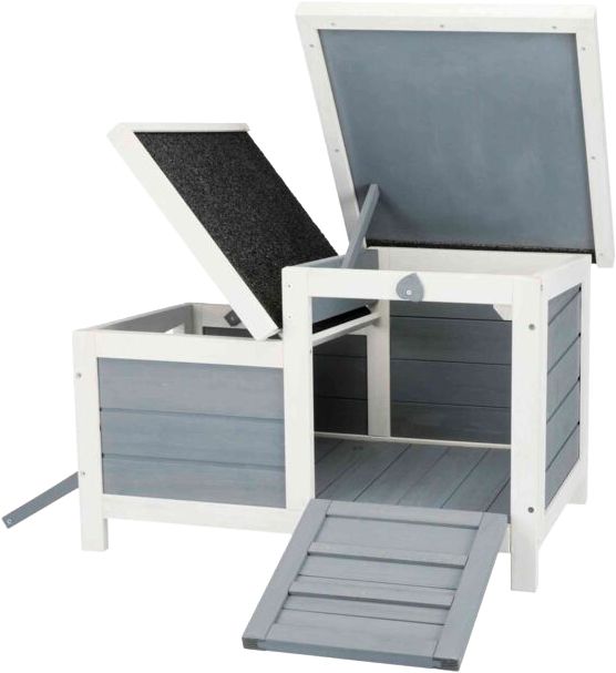 Natura casetta esterno 70x43x45cm grigio/bianco TX62390