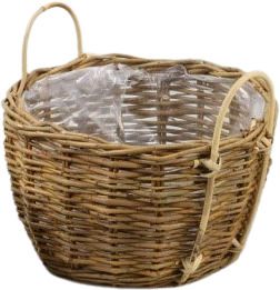 Korb Weide grob mit Holzgriffen Ø36cm H20cm 2/3