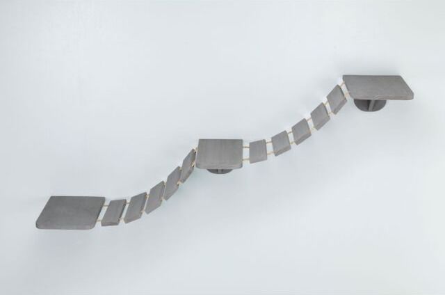 Climbing ladder wall mounting grey 150x30cm TX49930