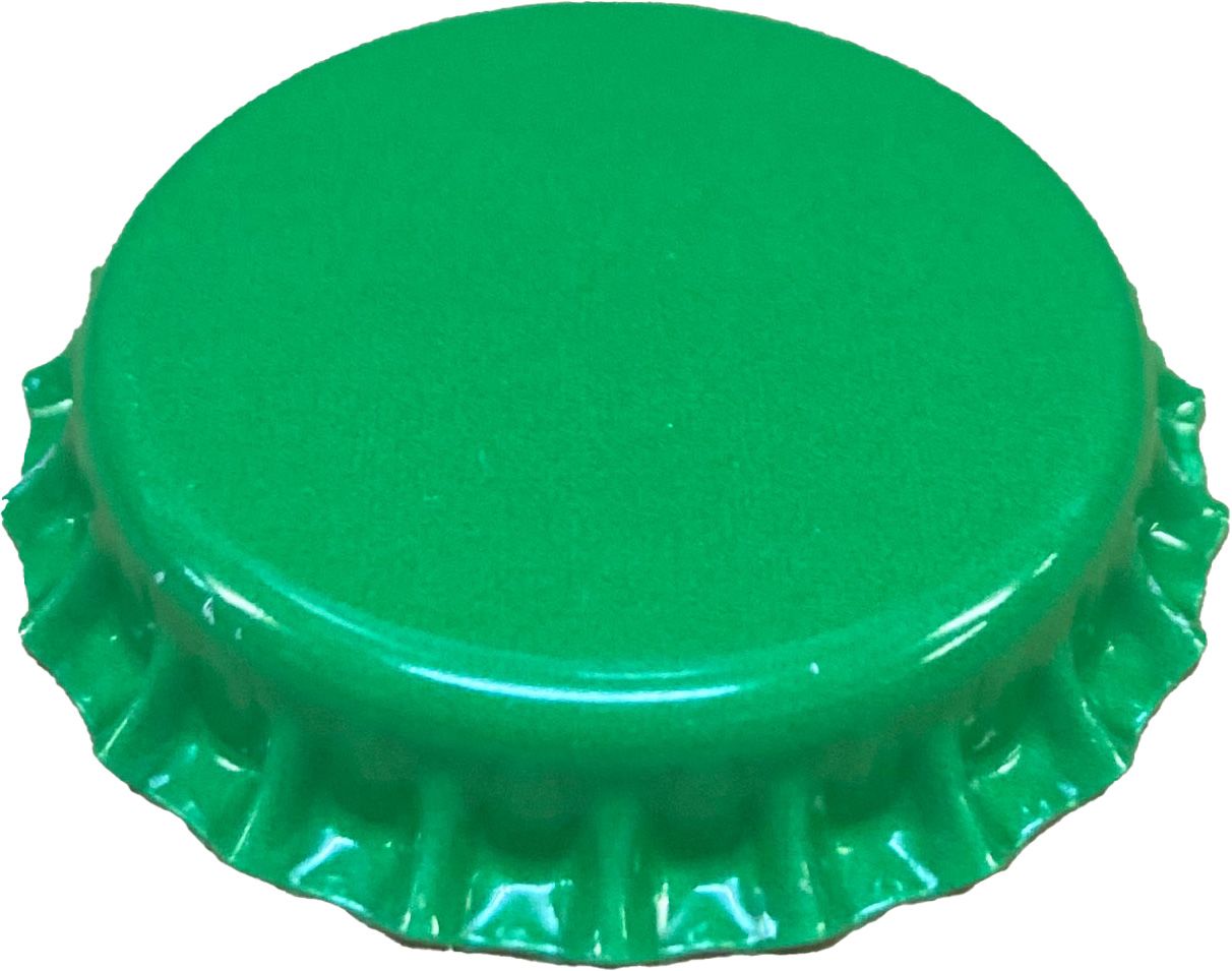 Crown Cork with bidule short Ø29mm green 200pcs 25/box