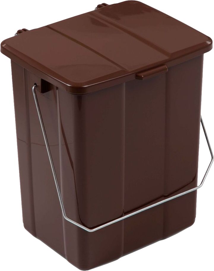 Contenitore 12lt plastica+manico ferro e coperchio