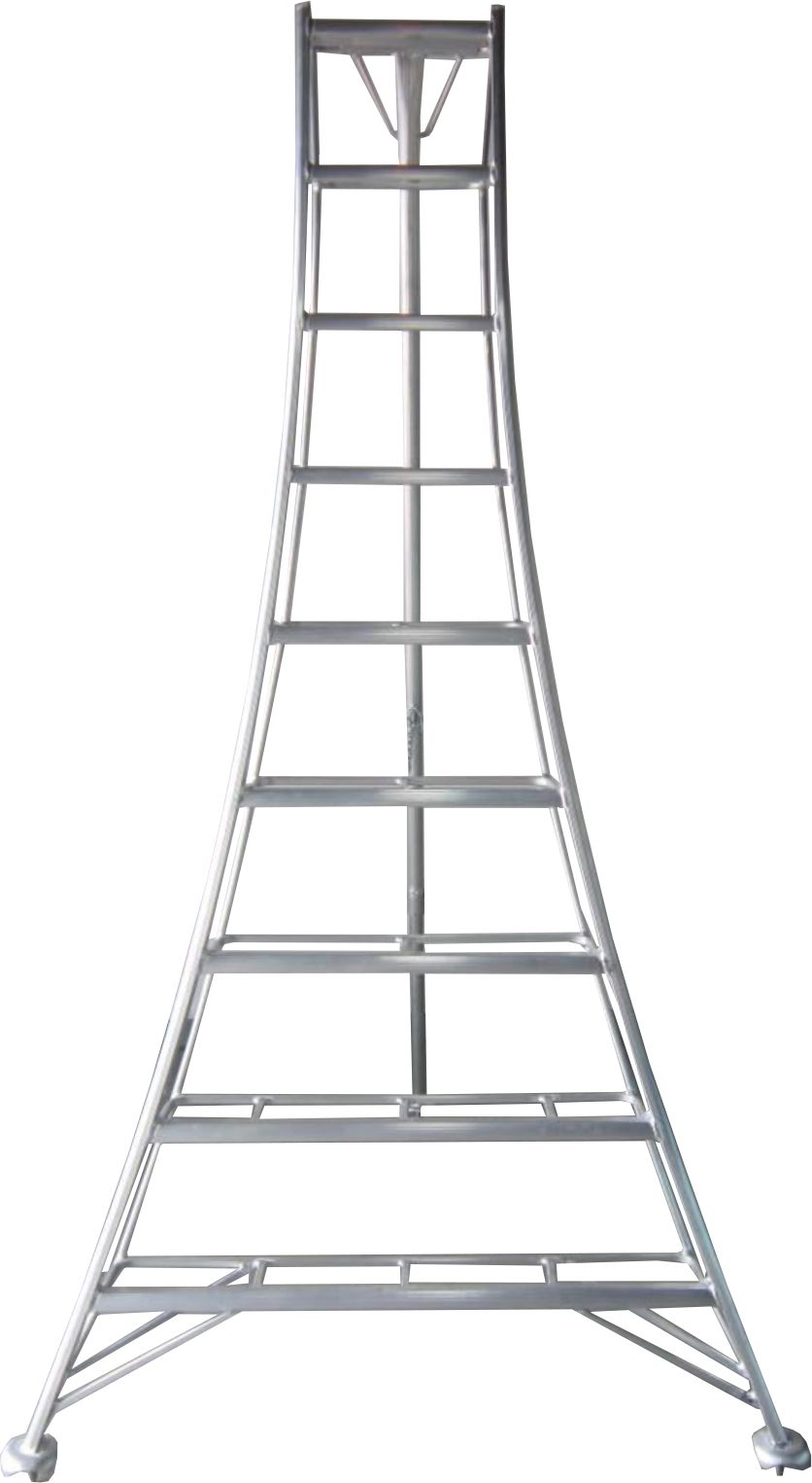 Scala Alu frutty 9 gradini H260cm L126cm 10,3kg