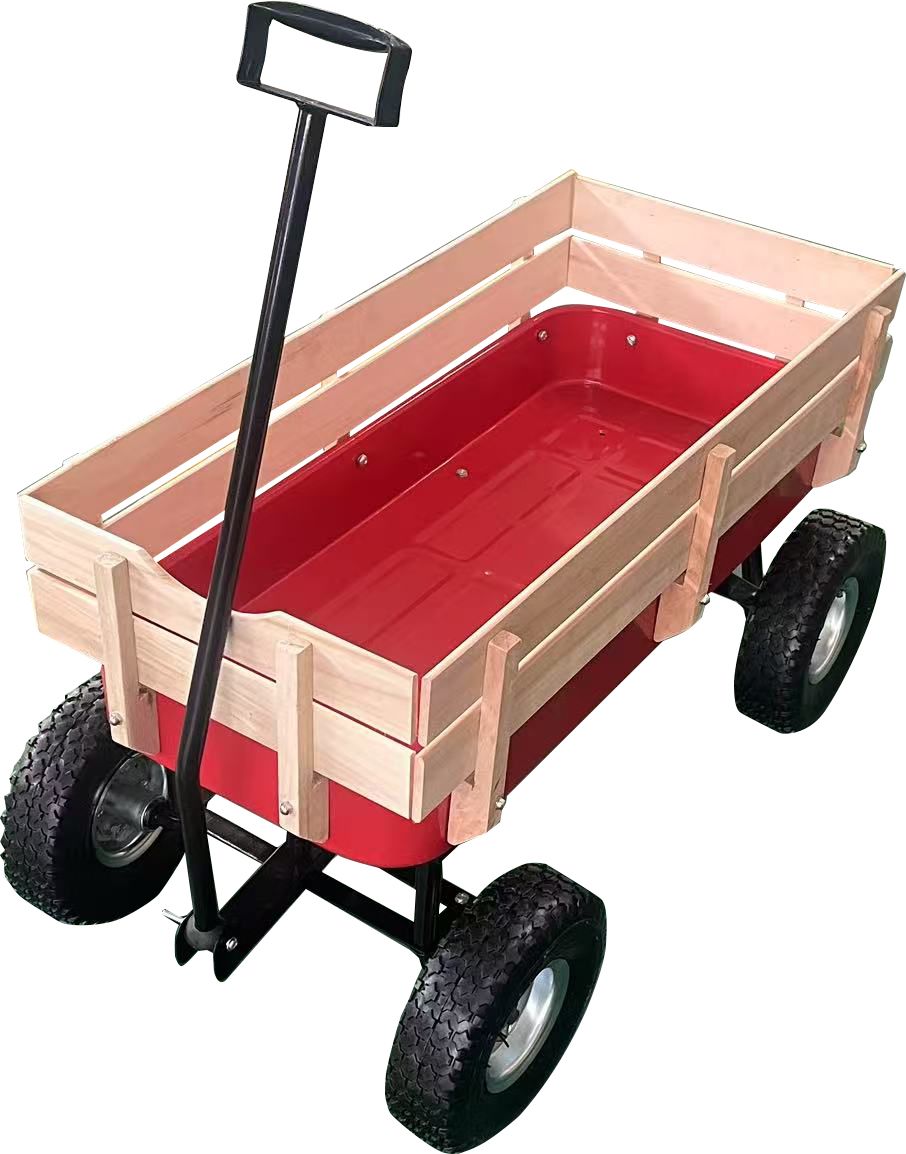Garden Cart Metal/wood red