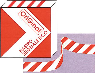 Markierband weiß-rot 0,03mm 70mm x 200m