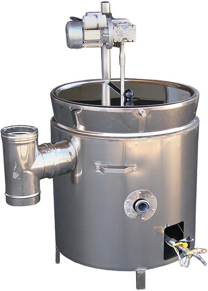 Jam cooking pot gas 36lt double wallet with mixer