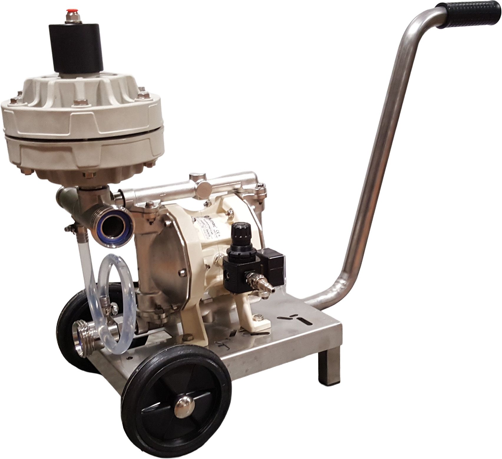 Pneumatic membran pump 50l/min 1/2″ + trolley