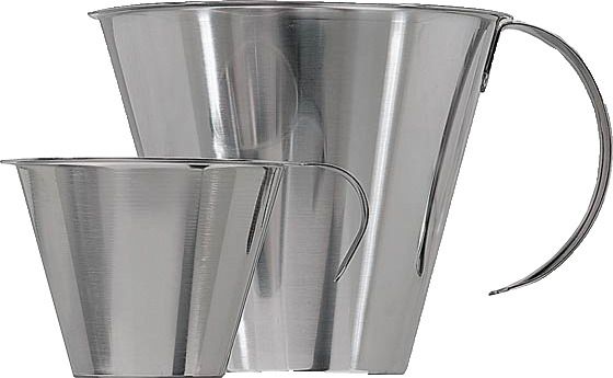 Measuring jug stainless steel 1,0lt with spout