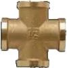 Yellow-brass F/F/F/F cross fitting 1/2″