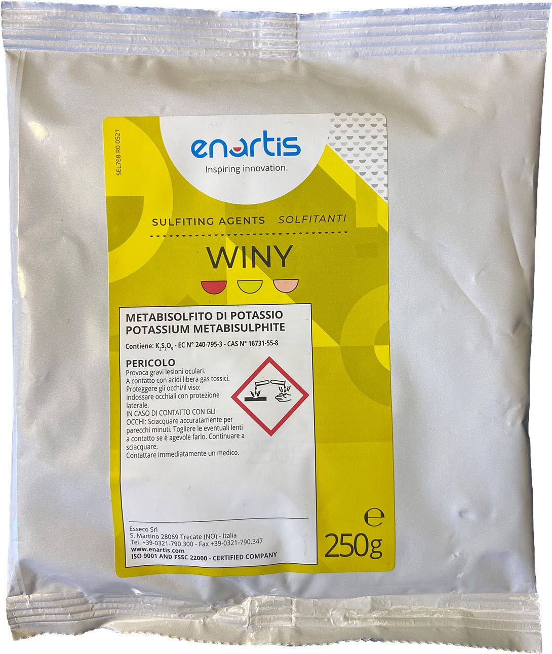 Metabisulphite 250gr mash 10-20gr/hl 60/ca