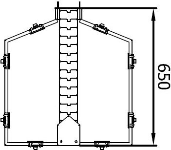 Monobloc-train for conveyor + coll. table