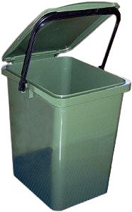 Waste bin 10lt 23,8×27,5x30cm green