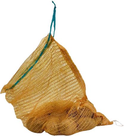 Mesh bag potato yellow with drawnstring 10kg 35x60cm