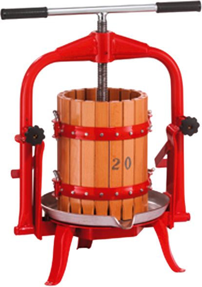 Obstpresse 5lt Ø15 lackiert + Holzkorb