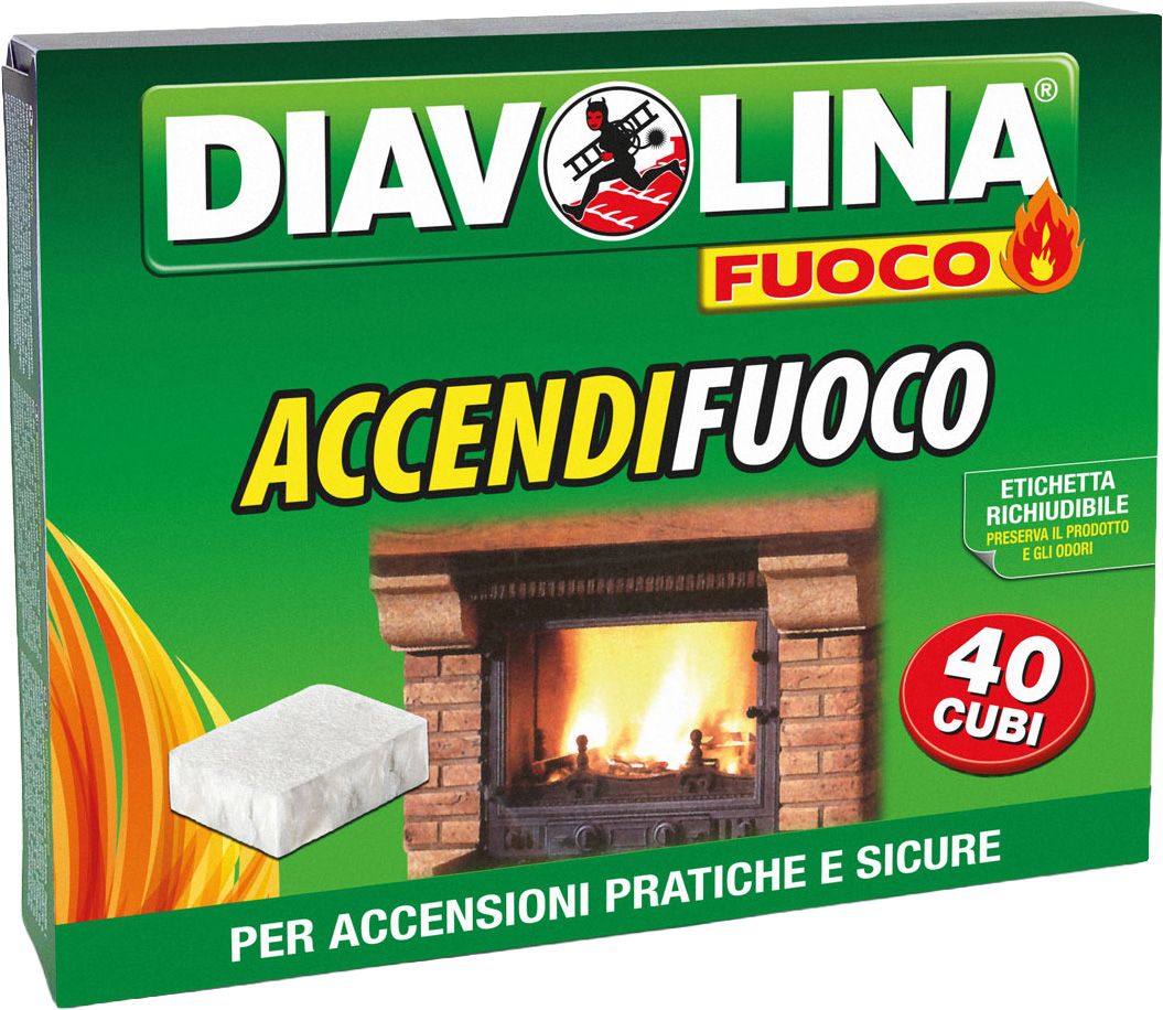 Lighter Diavolina white 40 cubes