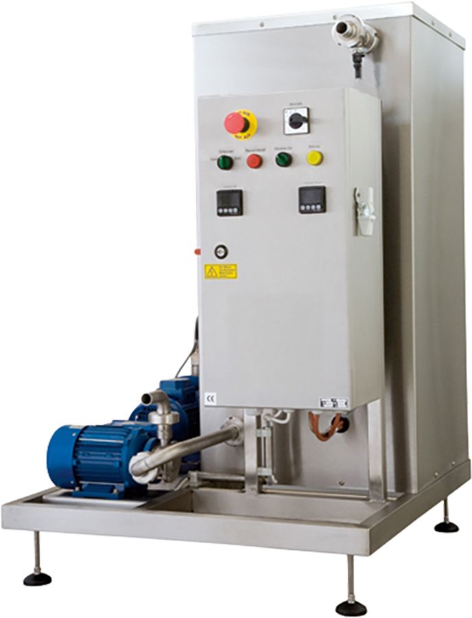 Pasteurizer 300lt/h electric 27kw automatic reg.