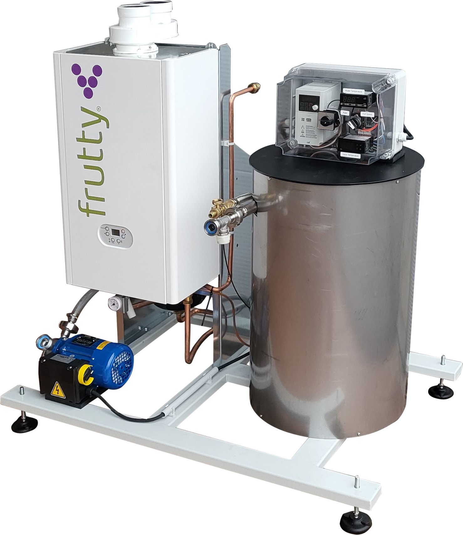 Pasteurizer frutty 250l+gas fired boiler+automatic