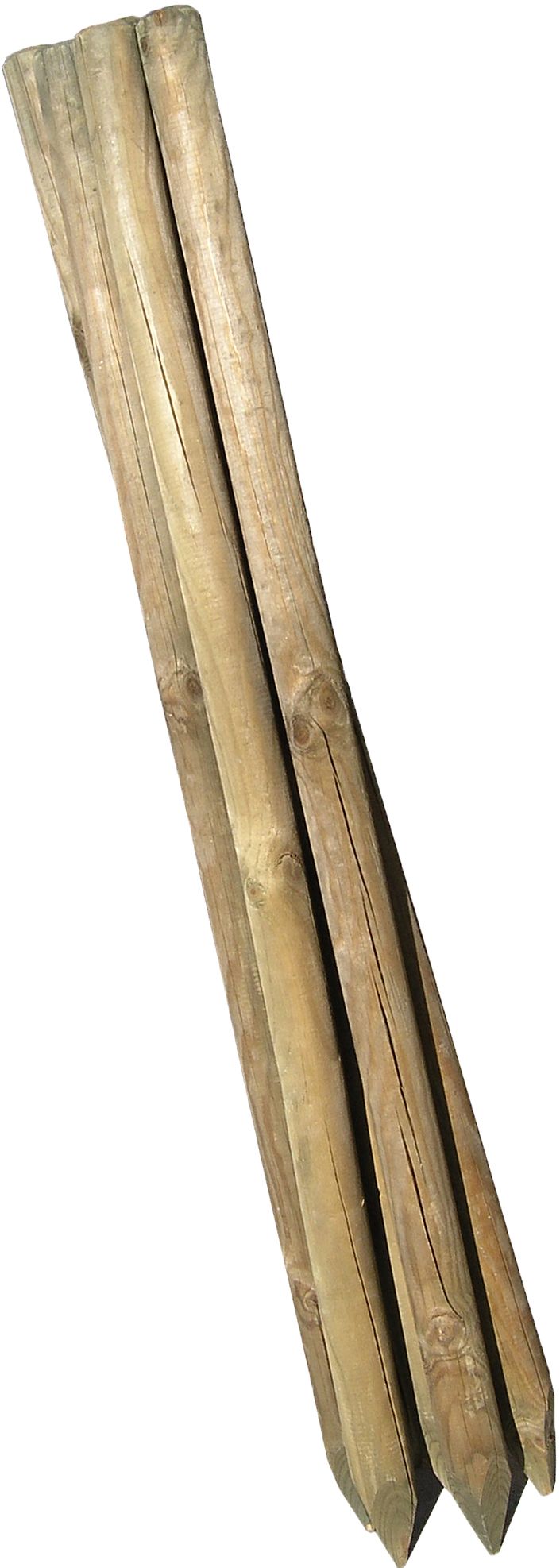 Pfähle Kiefer 6×200 gefräst mit Spitz 234St/Pa