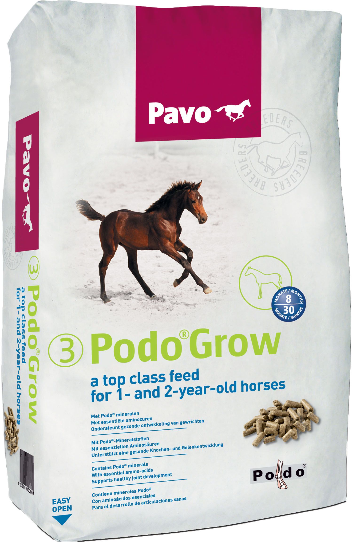 Cavalli Pavo ‚Podo®Grow‘ pellets 20kg 40/P