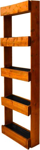 Planter vertical 5x „Balcony“ 71×16,5x164cm pine impr.