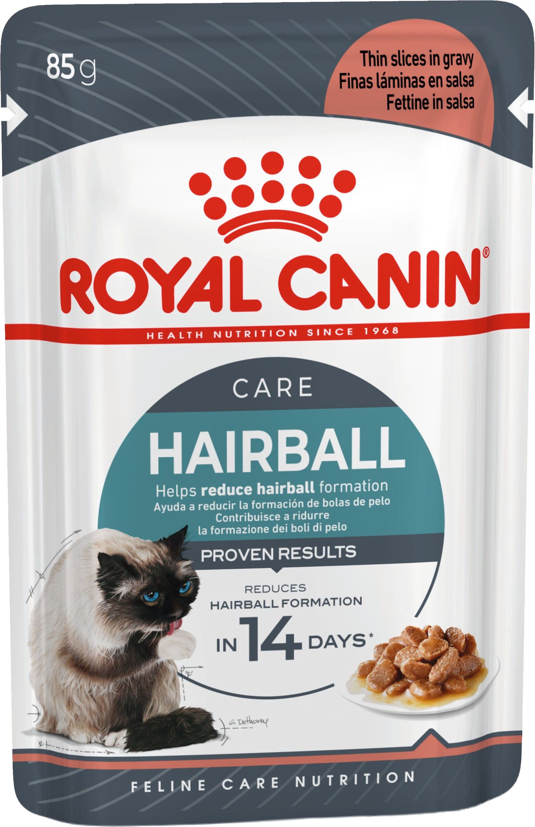 RC CAT FCN Wet Hairball Care Gravy GR 85